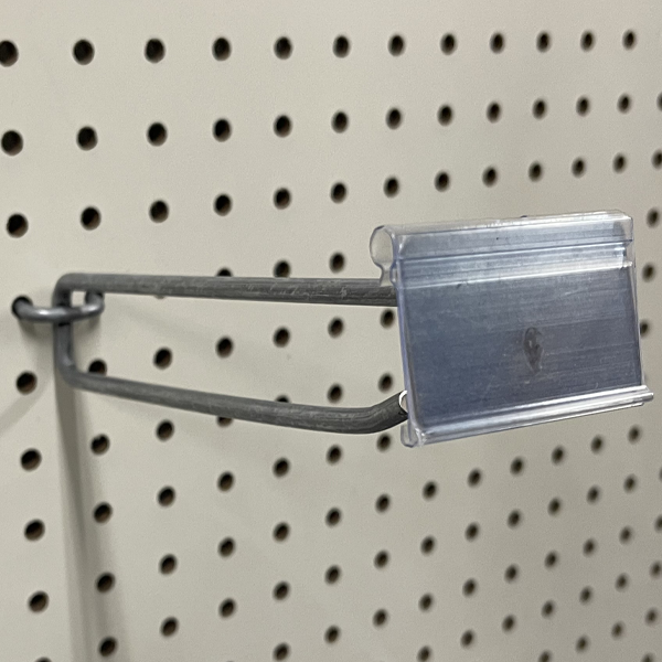 Flip scan metal plate label holder