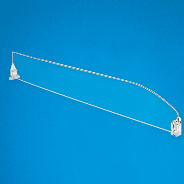 Clear front product stop